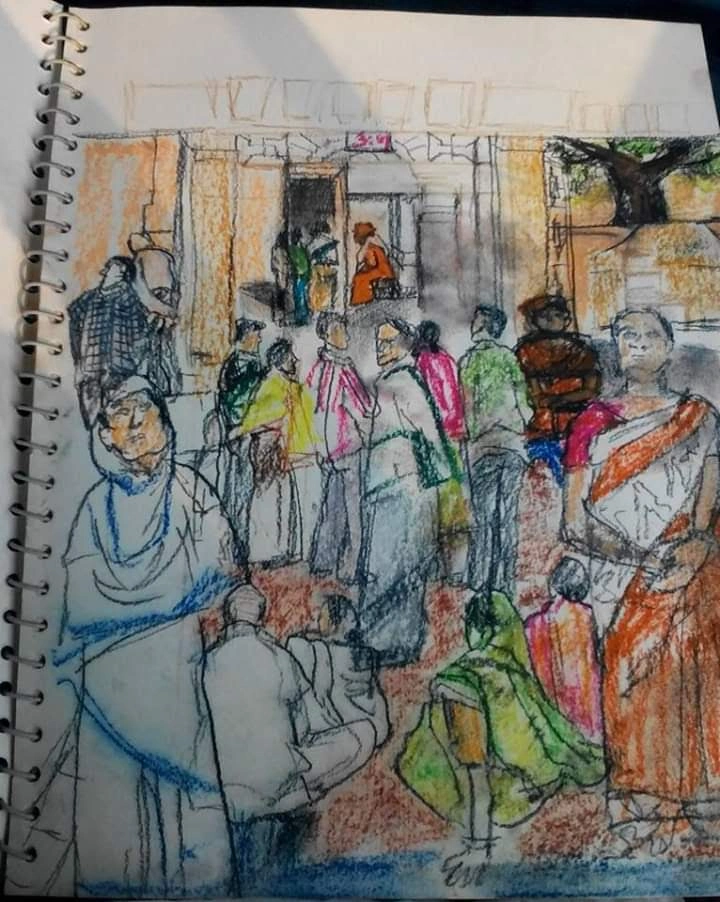 Portrait painting by Swagata Bose